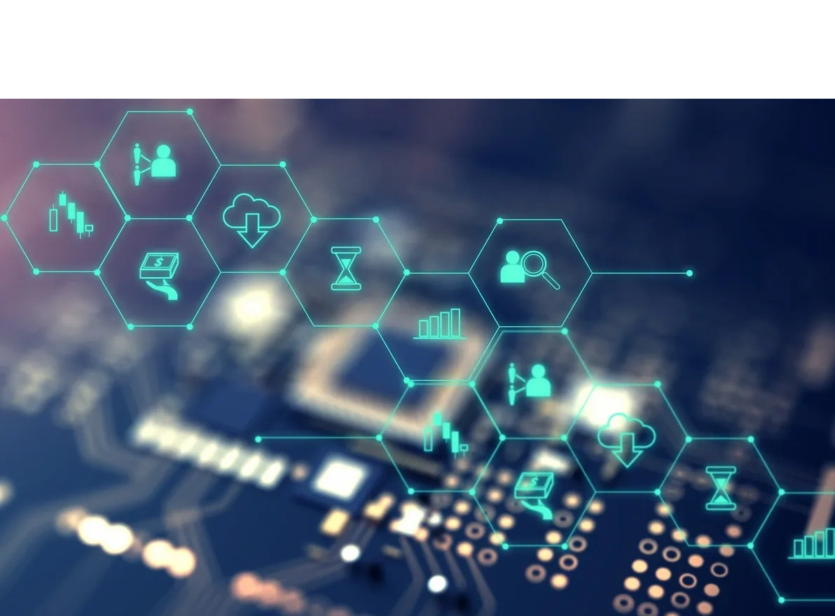 Digital technology network hexagonal interface