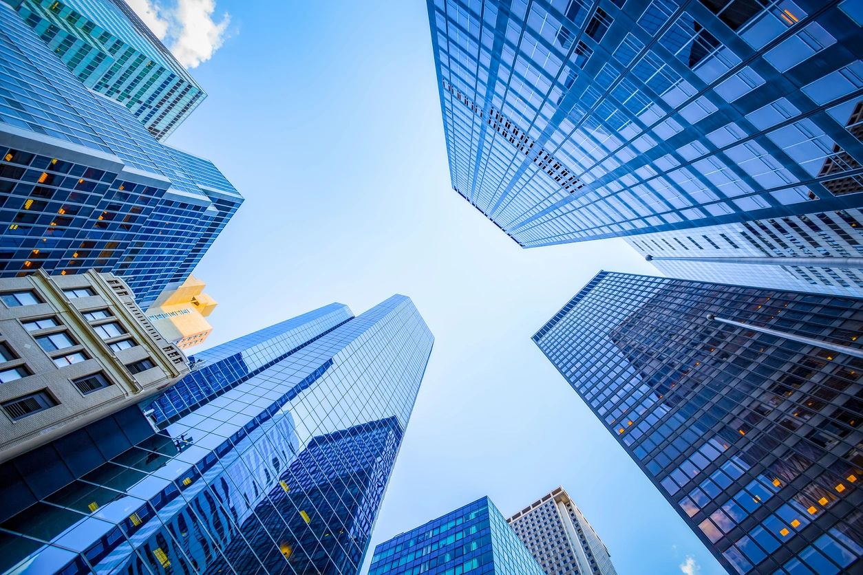 Modern urban skyline representing DYT Consulting's corporate clients